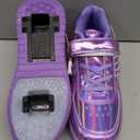 Roller Skate Shoes for Kids Boys Girls LED Roller Sneakers Light Up Fashion Flashing Wheels Shoes Rechargeable (10 Little Kid, Purple)