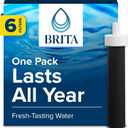 Brita Water Bottle Replacement Filters, BPA-Free, Replaces 1,800 Plastic Water Bottles a Year, Lasts Two Months or 40 Gallons, Includes 6 Filters