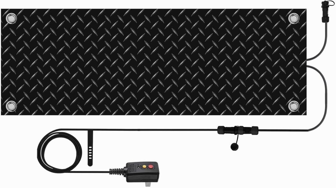 Juilsioa 20 Inch x 60 Inch Heated Snow Melting Mat Outdoor, AntiSlip Heated Walkway Mat with 9.84 Feet Long Power Cord, Waterproof Ice Melting Mat for Doorway Stair Step Path Roof