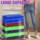 FURWEY 25 Gallon Extra Large Storage Bags 35x 24Resealable Clear Bags with Handle 4 Mil Thick Heavy Duty Big Bag for Clothes Pillow Travel Moving,Bedding,Shoes and Toys Storage, Pack of 6