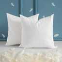 MIULEE 22 x 22 Throw Pillow Inserts, Set of 2 Down and Feather Cotton Decorative Pillows 