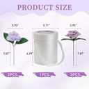 2 x Artificial Flowers Fake Silk Flowers Combo Purple Pink Realistic Mixed Roses Box for DIY Wedding Bridal Bouquets,Centerpieces Arrangements for Faux Flowers with Stems Home Party Decoration