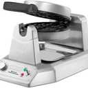 Waring Commercial WW180X Heavy Duty Single Belgian Waffle Maker, Coated Non Stick Cooking Plates, Produces 25 waffles per hour, 120V, 1200W, 5-15 Phase Plug, Silver, 12.5 x 17.88 x 10.5 inches