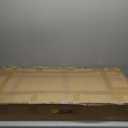 Solid Wooden Desk with Drawers - 39 x 16 Inch Narrow Desks, Rubberwood Mid Century Modern Desks, Small Writing Desk for Bedroom|Small Spaces - Walnut Color