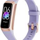 Fitness Tracker Activity Tracker 1.10''AMOLED Touch Color Screen,Smart Watch with 24/7 Blood Oxygen Heart Rate,Sleep Monitor,IP68 Waterproof,Step Counter Health for Women Men (Purple)