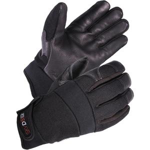 SKYDEER Full Deerskin Leather Winter Drive Work Gloves, Extra Soft 100G 3M Thinsulate, Thermal Insulated Gloves (2X-Large, Black Deerskin Palm)
