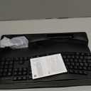 Wireless Keyboard and Mouse Combo,2.4G Full Size Wave Keys Ergonomic Keyboard with Wrist Rest for Natural Typing, 3 DPI Adjustable Ergonomic Silent Mouse for Computer/Laptop/Windows/Mac (Black)