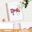 2 x Coquette Pink Bow Nurses Spiral Notebook, Nurse Appreciation Gifts Journaling Notebooks, Nurse Week Day Gifts Journal for Writing, Preppy Nursing Notebooks for Note Taking, 5.5x8.3 Inch