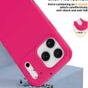 2 x Compatible with iPhone 17 Pro Case, Shockproof Liquid Silicone Protective Phone Case with Soft Anti-Scratch Microfiber Lining Ultra Slim Drop Protection Phone Cover(Rose Red)