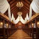 Party Village 8 Panels 5ftx30ft White Ceiling Drapes for Wedding Parties