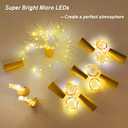 MUMUXI 10 Pack Bottle Lights with Cork Switch, 3.3ft 20 LED Warm White String Lights, Universal Fit for Wine and Liquor Bottles, Ideal for Christmas, Indoor and Outdoor Decoration, Easy to Use