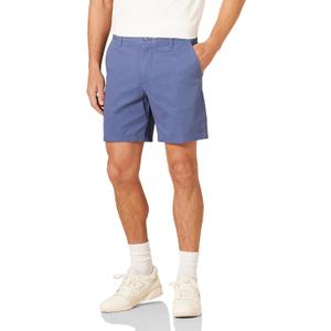 Amazon Essentials Men's 7" Stretch Chino Shorts (32, Dark Blue)