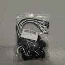 8 Pack Phenolic Candelabra E12 Base Socket with 1.25 Inch Shoulder and Screw Ring, 8 Inch Wire Leads Lamp Holder Light Sockets(with Ring and Wire)