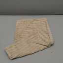 UGASA Velvet 12x20 Inch Lumbar Soft Throw Pillow Cover Boho Farmhouse Decorative Corduroy Striped Both Sides Solid Rectangular Cushion Case for Couch Bedroom Sofa Home, 1 Piece, Beige