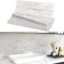 BeNice Peel and Stick Backsplash for Kitchen Tile,Peel and Stick Tiles for Walls Tile Stickers Waterproof Marble Tile Backsplash 3.85"x11.73"(16Tiles) Rustic Gray