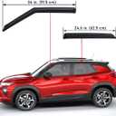 Lightronic Extra Durable Outside Mount Auto Vent Window Visor, Fits 2021-2025 Chevrolet Trailblazer, UV Protection Rain Guard, Original Wind Deflector, No-Drill Easy Install, Dark Smoke, 4-Pcs