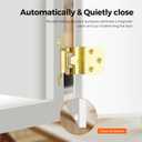 JOYDECOR 60 Pack 30 Pairs 3/8 Inch Overlay Gold Cabinet Hinges Semi-Concealed Face Mount Hinges for Cupboards Self-Closing Decorative Door Hardware