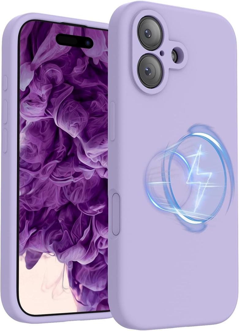 FireNova Magnetic for iPhone 17 Case, Compatible with MagSafe, [Integrated Silicone Camera Control Button] [Camera Protection] Anti-Scratch Microfiber Lining Phone Case, 6.3", Clove Purple