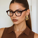 Madison Avenue Oversized Blue Light Blocking Glasses for Women Fashion Blue Light Blockers Anti Eyestrain & UV Protection Computer Eyeglasses (Dark Tortoiseshell)