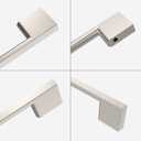 10 Pack 6.3 Inch(160mm) Cabinet Pull Brushed Satin Nickel Kitchen Cabinets Handles Brushed Nickel Cabinet Hardware for Cupboard Square Kitchen Pulls for Cabinets Drawer Handles