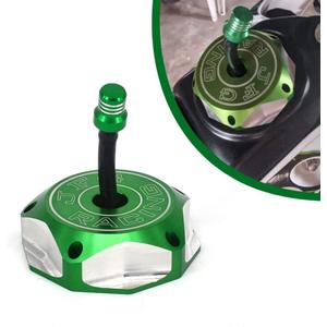 JFG RACING Billet Gas Fuel Tank Cap Cover for KX85 KX100 14-23/KX250 05-08 19-23/KLX110L 10-20/KX250F KX450F 06-18/KX450 19-23/KLX450R 08-15 18-19/KFX450R 08-23-Green