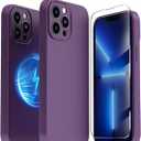 TZGZT Camera Protection for iPhone 13 Pro Max Tempered Glass, [ Accessories] Magnetic Protective Cover with 2X Screen Protector, Women for iPhone 13 Pro Max, Silicone Purple#5