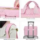 Lacdo 360 Protective Laptop Shoulder Bag, 14 inch Computer Bag for 14 inch New MacBook Pro M5/M4/M3/M2/M1 Chips Pro Max A3434 A3112 A3401 A3185 A2918 A2992 2025-2021 Messenger Bag, Sakura Pink