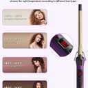 1/2 Inch Small Curling Iron Wand for Short & Long Hair, Half Inch Curling Wand Ceramic Small Barrel Curling Iron Tiny Curling Wand with Adjustable Temperature, Include Heat Resistant Glove