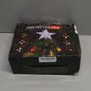 Kesfitt Christmas Tree Topper Sliver Lighted with 6 Projection Modes,Christmas Star Tree Topper Built-in LED Rotating Lights, 3D Glitter Dynamic Projection for Xmas Party Holiday Decorations (Silver)