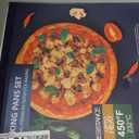 Pizza Pan - 14 Inch Nonstick Pizza Pan for Oven with Widen Handles for Cooking, Baking, and Grilling - Durable, Even Heating, Long-Lasting Kitchen Cookware (1, Black)