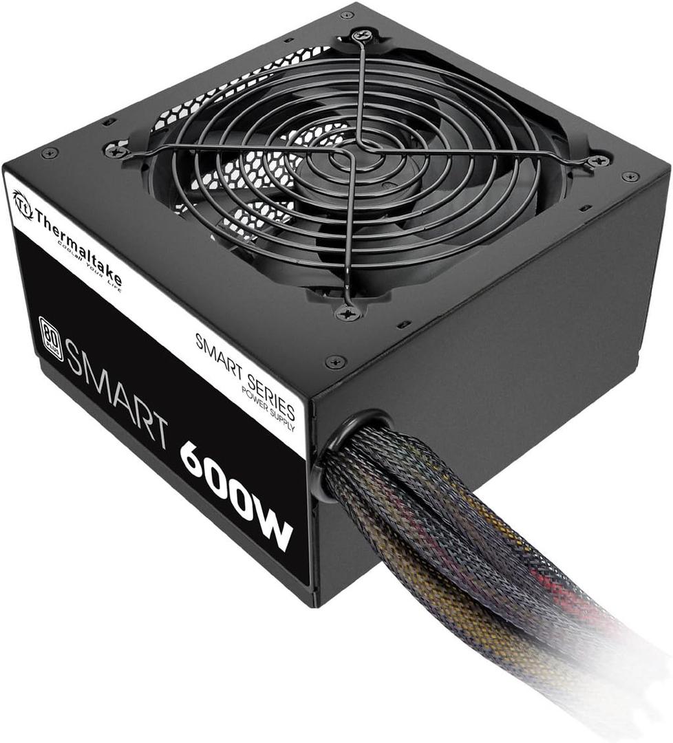 Thermaltake Smart Power Supply - 600W, 80 Plus, White, Active PFC, S/Cable (black / black)