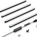 VIVOSUN T5 Grow Lights for Indoor Plants, 5000K Full Spectrum 60W (4 x 15W), 2FT LED Plant Light Strip with Timer & Dimming Controller for Seed Starting, Hydroponics, SGS Compatible, Linkable, 4-Pack (Black)