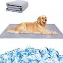 NACOCO Pet Summer Cooling Blanket 31.5" x 43.3" Double-sided availability Mat Dog Throw Puppy Self Cat Pad Bed Cover for Home Outdoor Sofa Sleeping Washable Portable Lightweight Small to Large(Grey,M)