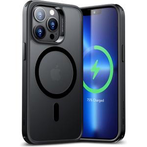 ESR for iPhone 13 Pro Case, Compatible with MagSafe, Shockproof Military-Grade Protection, Yellowing Resistant, Magnetic Phone Case for iPhone 13 Pro, Classic Hybrid Case (HaloLock), Frosted Black