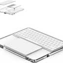 Acrylic Magic Keyboard and Trackpad Support Stand Compatible with Apple Gen 2/3 Magic Keyboards and Trackpads Keyboard and Trackpad Tray Holder for Apple Product (Transparent)