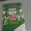 Teling 51 Pieces Diaper Raffle Tickets with Card Baby Shower Decorations Gender Reveal Holder Box for Girl Boy Diaper Raffle Party (Football Touch Down It's A Boy)