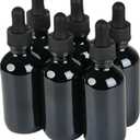 NOOEEISS 6 Pcs, 2oz Dropper Bottle, Black Glass Eye Dropper Bottle, Tincture Bottles with Dropper, Leak-Proof Design, Stronger Suction, for All Kinds of Mixed Liquids