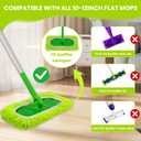 8 Pack Chenille Mop Refill Pads, Reusable Microfiber Mop Pads for 10''12'' Flat Mops, Washable Dry& Wet Pads Refill for Hardwood, Tile, Compatible with Swiffer Sweeper