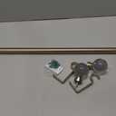 Ivilon Drapery Treatment Window Curtain Rod - Acrylic Ball 1 inch Pole. 28 to 48 Inch. Warm Gold
