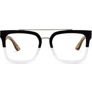 Zeelool Aviator Blue Light Blocking Glasses for Men, Retro Glasses Computer Eyeglasses with Anti UV, Eyestrain and Glare Lens ZJGX642196-02B