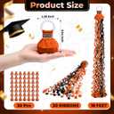 50 Pcs Halloween No Mess Confetti Popper Hand Throw Streamer Popper for Christmas Xmas Bulk Birthday Party Colorful Party Confetti Supplies(Black, Orange)