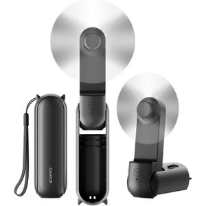 GAIATOP Portable Handheld Fan, 3 IN 1 Mini Foldable Travel Fans [17H Max Cooling Time] with Power Bank, Pocket Design USB Rechargeable for Travel Concert Lash Makeup, Summer Gifts for Women Girl Black