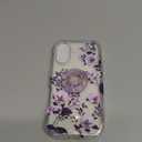 Diaclara Designed for iPhone 16 Case, Full Body Rugged Case with Built-in Touch Sensitive Anti-Scratch Screen Protector, Upgraded [Full Camera Protection] for iPhone 16 Holsters 6.1" (Clear Flower) (Camellia)