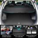 Cargo Cover for VW Volkswagen Atlas Cross Sport 2020-2025 2026 Accessories Retractable Trunk Cover Security Shielding Shade Cargo Luggage Cover Trunk Privacy Protection (Carbon Fiber Texture)