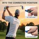 Golf Grip Trainer, Golf Swing Trainer, Golf Club Grip Training Aid to Help Train Correct Hand Position, Golf Accessories Practice Tool, 1 Pack Blue