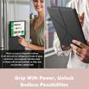 INFILAND Case for iPad 10.2 Inch 9th/8th/7th Generation, Slim Foldable Book-Style Cover with Horizontal and Vertical Stand, Protective Case for iPad 10.2 (2021/2020/2019) (Rose Gold)