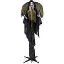 8.2 ft Halloween Standing Witch with Lighted Eyes and Automatic Wing Movement