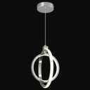 Modern LED Chandelier Chrome Ring Pendant Light Fixtures 4000K Dimmable Height Adjustable Pendant Lighting for Dining Room Kitchen Island Bedroom Living Room Foyer1-Pack