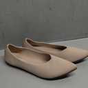 ATHMILE Pointed Toe Flats for Women Dressy Bronze Work Shoes Business Casul Knit Ballet Flats Slip on Office Ladies Comforttable Dress size 8