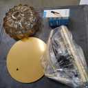 Dimmable Floor Lamps for Living Room Gold Vintage Floor Lamp with Glass Lampshape